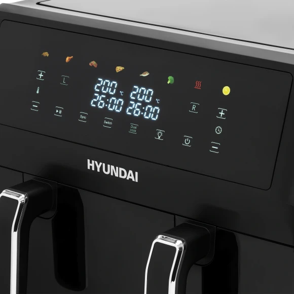 Аэрогриль Hyundai HYF-9089 2400Вт черный Аэрогриль Hyundai HYF-9089 2400Вт черный