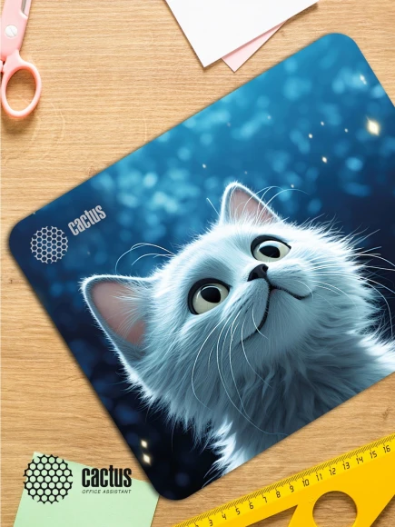 Коврик для мыши Cactus White Cat 300x250x3мм (CS-MPC-D11M) Коврик для мыши Cactus White Cat 300x250x3мм (CS-MPC-D11M)