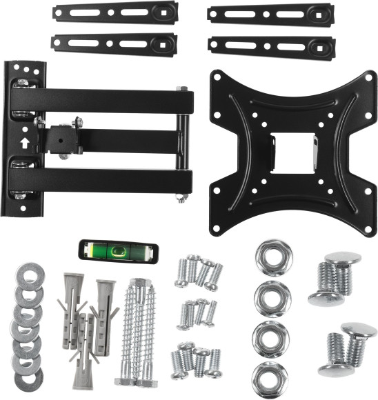 Кронштейн для телевизора Hyundai GL-N3 черный 20"-65" макс.25кг настенный поворотно-выдвижной и наклонный