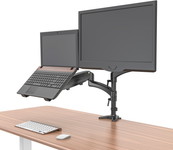 Кронштейн для монитора/ноутбука Cactus CS-VM-LH08-BK черный 13"-32" макс.16кг настольный поворот и наклон Кронштейн для монитора/ноутбука Cactus CS-VM-LH08-BK черный 13"-32" макс.16кг настольный поворот и наклон