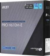 Материнская плата MSI PRO H610M-E Soc-1700 Intel H610 2xDDR5 mATX AC`97 8ch(7.1) GbLAN+VGA+HDMI