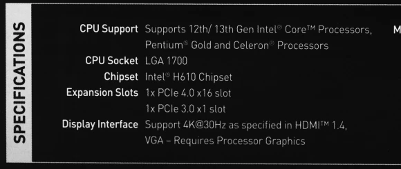 Материнская плата MSI PRO H610M-E Soc-1700 Intel H610 2xDDR5 mATX AC`97 8ch(7.1) GbLAN+VGA+HDMI