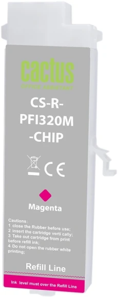 Чернила Cactus CS-I-PFI320C-1L PFI-320/120 голубой1000мл для Canon imagePROGRAF TM-200/TM-205/TM-300/TM-30