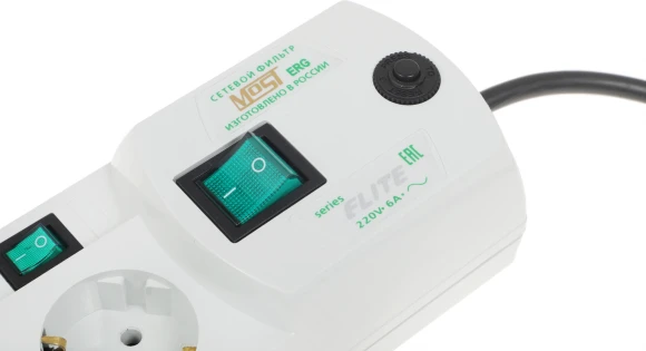 Сетевой фильтр Most ERG 5м (5 розеток) белый (коробка)