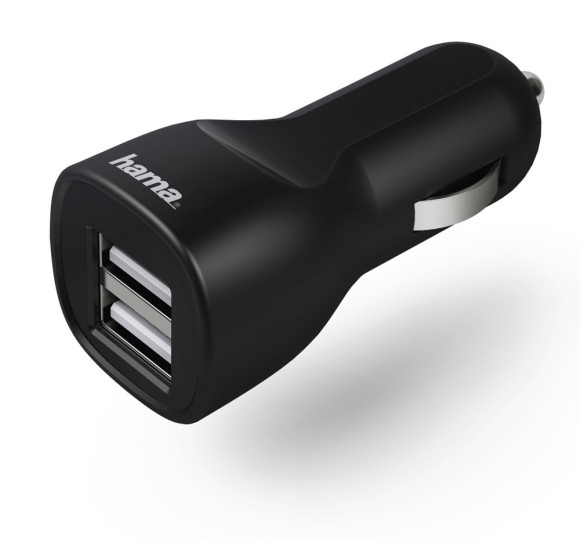 Автомобильное зар./устр. Hama H-1401660 12W 1.2A+1.2A 2xUSB универсальное черный (00173624)