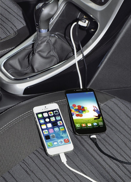 Автомобильное зар./устр. Hama H-1401660 12W 1.2A+1.2A 2xUSB универсальное черный (00173624)