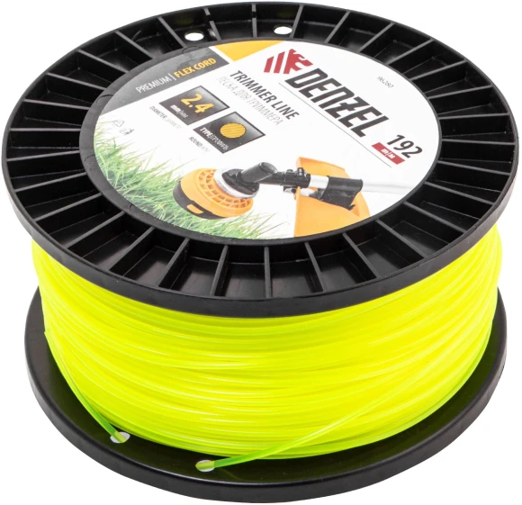 Леска для садовых триммеров Denzel 96280 d=2.4мм L=192м Леска для садовых триммеров Denzel 96280 d=2.4мм L=192м