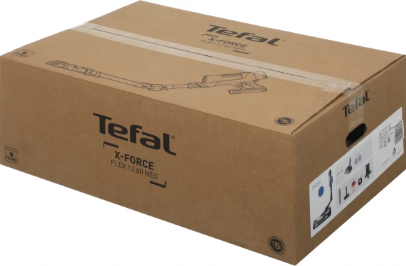 Пылесос Tefal X-Force Flex TY9LC1WO 380Вт серый/синий