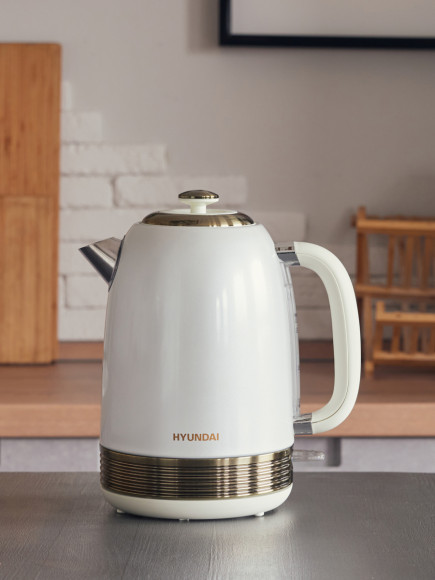 Чайник электрический Hyundai HYK-S4500 1.7л. 2200Вт жемчужный/золотистый корпус: металл/пластик Чайник электрический Hyundai HYK-S4500 1.7л. 2200Вт жемчужный/золотистый корпус: металл/пластик