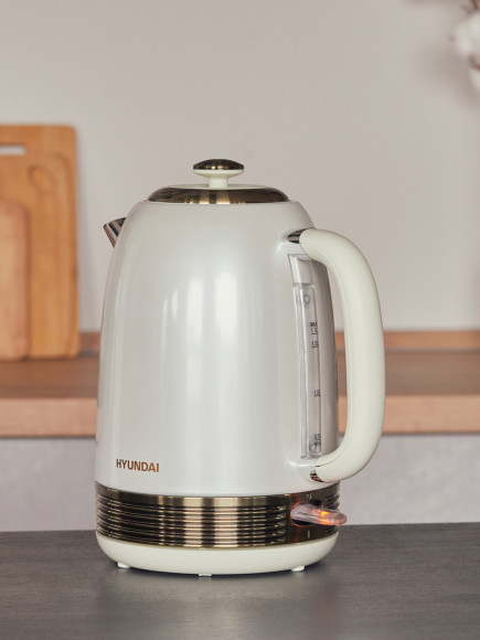 Чайник электрический Hyundai HYK-S4500 1.7л. 2200Вт жемчужный/золотистый корпус: металл/пластик Чайник электрический Hyundai HYK-S4500 1.7л. 2200Вт жемчужный/золотистый корпус: металл/пластик