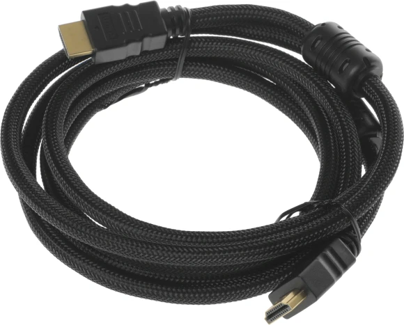 Кабель аудио-видео Buro HDMI (m)/HDMI (m) 2м. феррит.кольца позолоч.конт. черный (HDMI-V1.4-2MC)