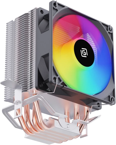 Устройство охлаждения(кулер) Оклик OG-CPC130FRGB-1 RGB Soc-AM5/AM4/1200/1700/1851 черный 3-pin 18-23dB Al+Cu 130W 453gr Ret