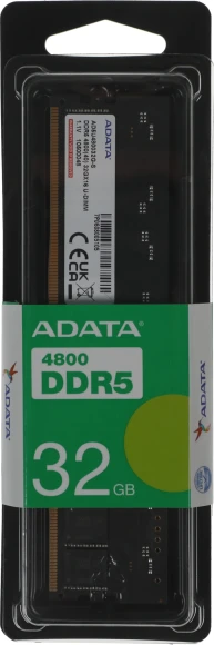 Память DDR5 32Gb 4800MHz A-Data AD5U480032G-S RTL PC5-38400 CL40 DIMM 288-pin 1.1В single rank Ret Память DDR5 32Gb 4800MHz A-Data AD5U480032G-S RTL PC5-38400 CL40 DIMM 288-pin 1.1В single rank Ret
