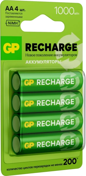 Аккумулятор GP Smart Energy AA NiMH 1000mAh (4шт)