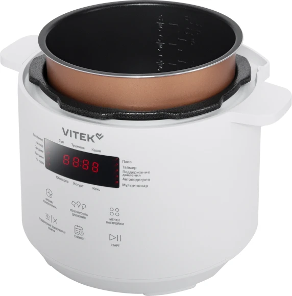 Мультиварка-скороварка Vitek VT-MC0301 3л 500Вт белый Мультиварка-скороварка Vitek VT-MC0301 3л 500Вт белый