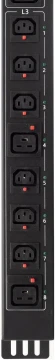 Блок распределения питания Powercom PDU-32AVMS24-18C3-6C9-3P верт.размещ. 18xC13 6xC19 с сетевым мониторингом 3x32A EN 60309 2м