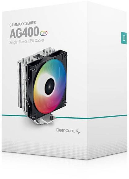 Устройство охлаждения(кулер) Deepcool AG400 LED RGB Soc-AM5/AM4/1200/1700/1851 серебристый/черный 4-pin 18-32dB Al+Cu 220W 614gr Ret (R-AG400-BKLNMC-G-1) Устройство охлаждения(кулер) Deepcool AG400 LED RGB Soc-AM5/AM4/1200/1700/1851 серебристый/черный 4-pin 18-32dB Al+Cu 220W 614gr Ret (R-AG400-BKLNMC-G-1)