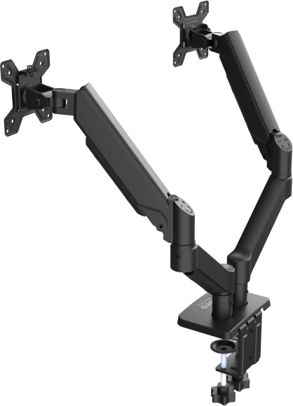 Кронштейн для мониторов ЖК Buro BU-M12 черный 17"-32" макс.10кг крепление к столешнице поворот и наклон