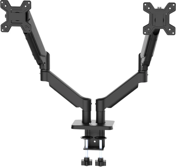 Кронштейн для мониторов ЖК Buro BU-M12 черный 17"-32" макс.10кг крепление к столешнице поворот и наклон