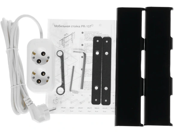 Подставка для телевизора Holder PR-107 черный 32"-70" макс.60кг напольный поворот и наклон