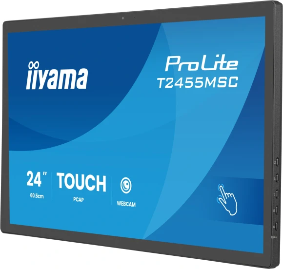 Монитор Iiyama 23.8" ProLite T2455MSC-B2 черный IPS LED 16:9 HDMI M/M Cam глянцевая 400cd 178гр/178гр 1920x1080 60Hz DP FHD USB Touch 4.4кг