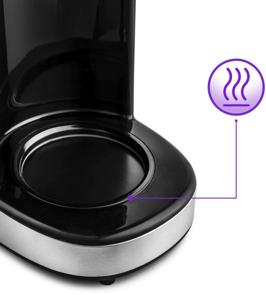 Кофеварка капельная Kitfort КТ-732 900Вт нержавеющая сталь/черный