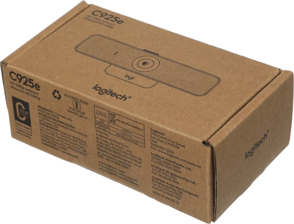 Камера Web Logitech HD Webcam C925e черный 3Mpix (1920x1080) USB Type-C с микрофоном (960-001075)