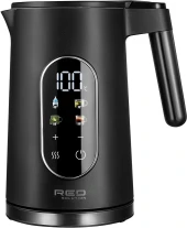 Чайник электрический Red Solution G121 1.8л. 2200Вт черный/серебристый корпус: стекло/металл/пластик