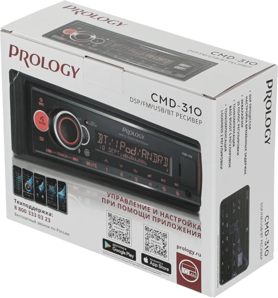 Автомагнитола Prology CMD-310 1DIN 4x55Вт AUX DSP 3 RDS (PRCMD310)