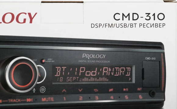 Автомагнитола Prology CMD-310 1DIN 4x55Вт AUX DSP 3 RDS (PRCMD310)