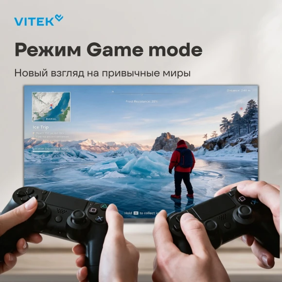 Телевизор LED Vitek 43" VT-43UBS410 Google TV Frameless черный 4K Ultra HD 60Hz MEMC DVB-T DVB-T2 DVB-C DVB-C2 DVB-S DVB-S2 USB WiFi Smart TV Телевизор LED Vitek 43" VT-43UBS410 Google TV Frameless черный 4K Ultra HD 60Hz MEMC DVB-T DVB-T2 DVB-C DVB-C2 DVB-S DVB-S2 USB WiFi Smart TV