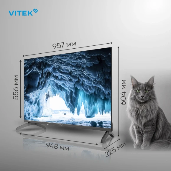 Телевизор LED Vitek 43" VT-43UBS410 Google TV Frameless черный 4K Ultra HD 60Hz MEMC DVB-T DVB-T2 DVB-C DVB-C2 DVB-S DVB-S2 USB WiFi Smart TV Телевизор LED Vitek 43" VT-43UBS410 Google TV Frameless черный 4K Ultra HD 60Hz MEMC DVB-T DVB-T2 DVB-C DVB-C2 DVB-S DVB-S2 USB WiFi Smart TV