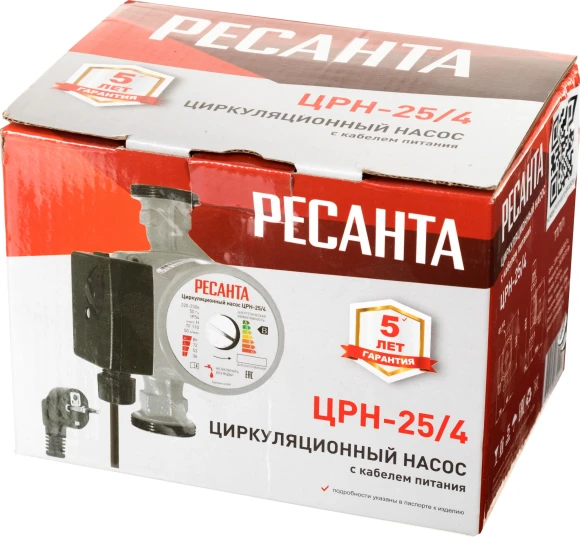 Насос циркуляционный Ресанта ЦРН-25/4 72Вт 3000л/час (77/7/1)