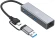 Разветвитель USB-C + USB-A Digma DHUB-LAN-4port 4порт. серебристый Разветвитель USB-C + USB-A Digma DHUB-LAN-4port 4порт. серебристый