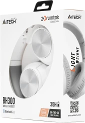Наушники мониторные A4Tech 2Drumtek BH300 1м белый/серый беспроводные bluetooth оголовье (BH300 GRAYISH WHITE) Наушники мониторные A4Tech 2Drumtek BH300 1м белый/серый беспроводные bluetooth оголовье (BH300 GRAYISH WHITE)