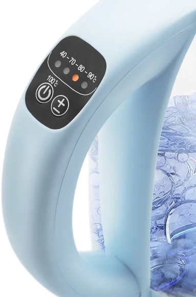 Чайник электрический Kitfort КТ-640-1 1.7л. 2200Вт голубой корпус: стекло/пластик