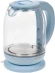 Чайник электрический Kitfort КТ-640-1 1.7л. 2200Вт голубой корпус: стекло/пластик