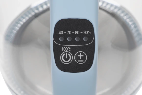 Чайник электрический Kitfort КТ-640-1 1.7л. 2200Вт голубой корпус: стекло/пластик