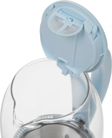 Чайник электрический Kitfort КТ-640-1 1.7л. 2200Вт голубой корпус: стекло/пластик