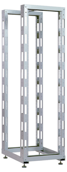 Стойка двухрамная ЦМО СТК-24.2 24U 620ммX800мм направл.под закл.гайки 250кг серый