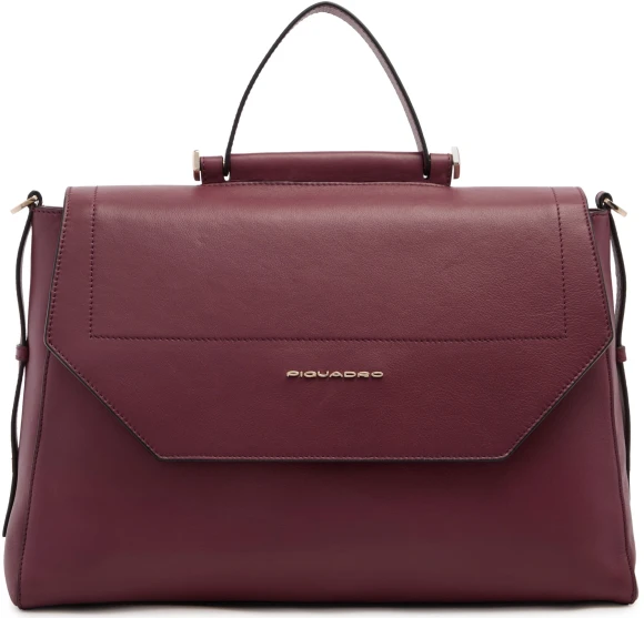 Деловая сумка женская Piquadro Circle BD6778W92/BO с отделением для ноутбука 14" сливовая натур.кожа