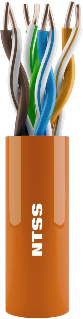 Кабель информационный NTSS NTSS-IN-UTP4-6-LSZH-GY кат.6 UTP 4 пары 23AWG LSZH внутренний 305м серый Кабель информационный NTSS NTSS-IN-UTP4-6-LSZH-GY кат.6 UTP 4 пары 23AWG LSZH внутренний 305м серый
