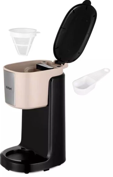 Кофеварка капельная Kitfort КТ-7402 380Вт бежевый/черный