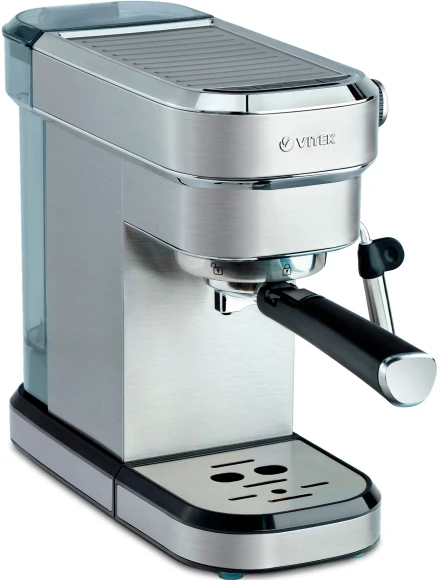 Кофеварка рожковая Vitek VT-1509 870Вт серебристый