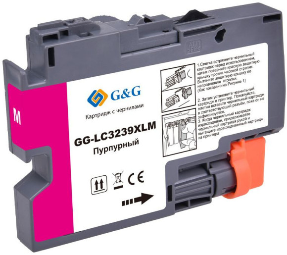 Картридж струйный G&G GG-LC3239XLM пурпурный (52мл) для Brother HL-J6000DW/J6100DW Картридж струйный G&G GG-LC3239XLM пурпурный (52мл) для Brother HL-J6000DW/J6100DW