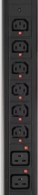 Блок распределения питания Powercom PDU-32AV24-18C3-6C9-3P верт.размещ. 18xC13 6xC19 3x32A IEC 60309 2м