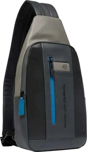 Рюкзак слинг мужской Piquadro Urban CA6540UB00/NGR черный/серый кожа