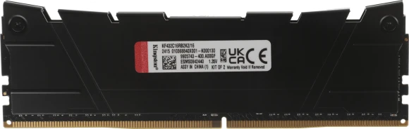 Память DDR4 2x8GB 3200MHz Kingston KF432C16RB2K2/16 Fury Renegade Black RTL Gaming PC4-25600 CL16 DIMM 288-pin 1.35В kit dual rank с радиатором Ret Память DDR4 2x8GB 3200MHz Kingston KF432C16RB2K2/16 Fury Renegade Black RTL Gaming PC4-25600 CL16 DIMM 288-pin 1.35В kit dual rank с радиатором Ret