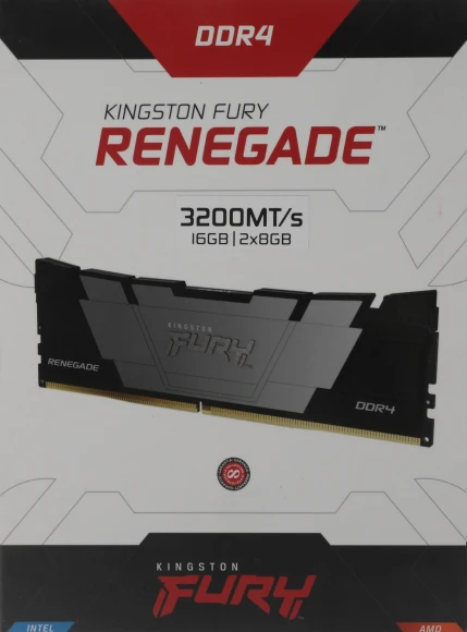 Память DDR4 2x8GB 3200MHz Kingston KF432C16RB2K2/16 Fury Renegade Black RTL Gaming PC4-25600 CL16 DIMM 288-pin 1.35В kit dual rank с радиатором Ret Память DDR4 2x8GB 3200MHz Kingston KF432C16RB2K2/16 Fury Renegade Black RTL Gaming PC4-25600 CL16 DIMM 288-pin 1.35В kit dual rank с радиатором Ret