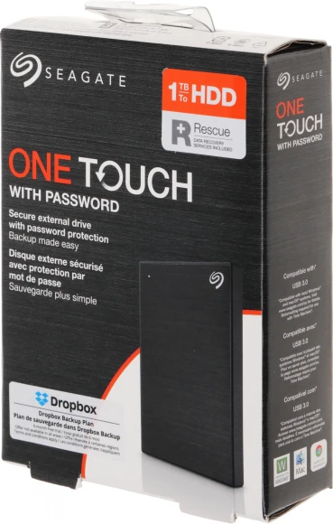 Жесткий диск Seagate USB3.0 1TB STKY1000400 One Touch 2.5" черный